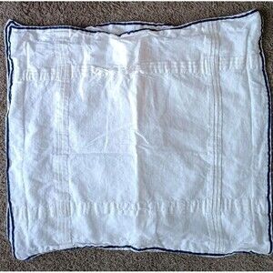 American Pacific Home Euro Sham Pillowcase Cotton Linen Ladderwork Nautical